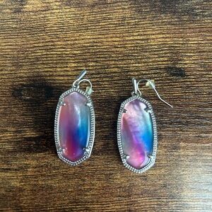!!HP!! 🎉🎉 Kendra Scott Silver Earrings with Pink and Blue Accents